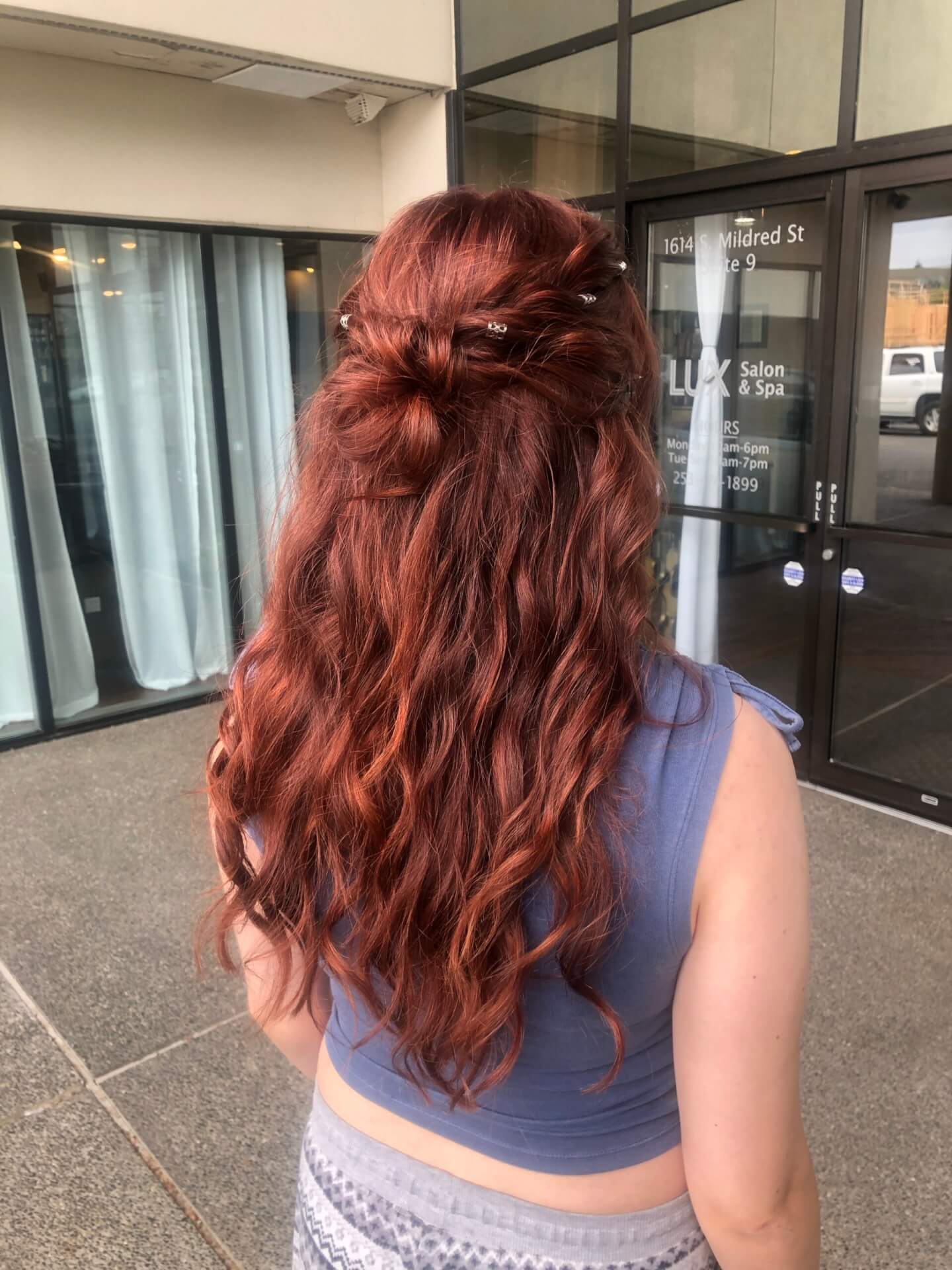 long hair updo
